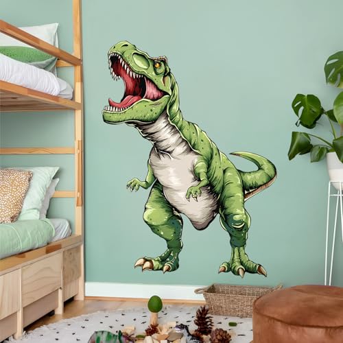 Tanlaby Large Dinosaur Wall Decals T-rex Wall Stickers Peel and Stick Decal for Baby Boys Kids Bedroom Nursery Playroom Decor（31.1×40.6in）