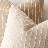 Foindtower Pack of 2 Decorative Jacquard Boucle Throw Pillow Covers Accent Textured Striped Pillowcases Soft Boho Modern Cushion for Couch Sofa Bedroom Living Room Home Decor 20x20 Inch Natural Beige