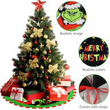 Christmas Tree Skirt Christmas Decorations Soft Red Green Christmas Decor Mat for Xmas Holiday Decorations 48"