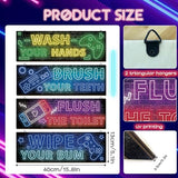 YLOLUL 4 Pcs Neon Gaming Wall Art & Room Accessories for Teen Boys & Kids, 16 * 5 Inch