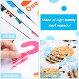 Outus 3 Sheets Number Wall Decals Children Number Stickers Animal Arabic Numbers 1-10 Learning Educational Wall Decals Peel and Stick Animal Stickers Classroom for Kids Nursery Bedroom Playroom Decor