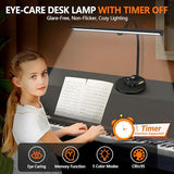 Piano Light, Upgraded LED Piano Lamp for Grand/Upright & Digital Pianos, Music Stand Lamp with Adjustable Gooseneck, Auto-Off Timer, 5 Color Modes Dimmable & USB Charging Port Eye-Care Desk Light