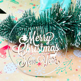 20Pcs 3 Inch Clear Blank Acrylic Christmas Ornaments 2025 Unfinished Round Acrylic Christmas Hanging Ornaments for Christmas Tree Decoration DIY Craft
