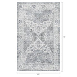 5x8 Area Rugs, Washable Non-Slip Low Pile Rugs for Living Room