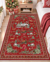 OLANLY 3x6 Christmas Runner Rug, Soft Non Slip Carpet for Hallway Kitchen
