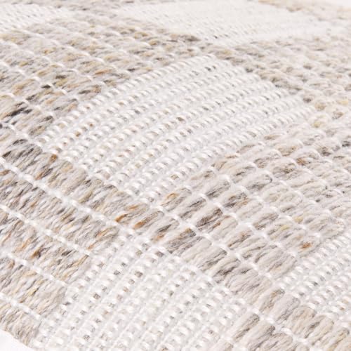 Livabliss x Galey Alix Katalina Indoor/Outdoor Accent Pillow Cover, 22" L x 22" W, Grey/Checkered