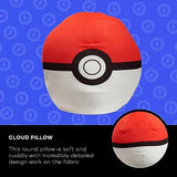 Northwest Ultra Soft Cloud Pillow Plush Cushion, Pokeball Inspired Throw Pillow for Boys and Girls, Anime-Inspired Bedroom, 11" Plush Bedding Accent