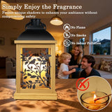 Candle Warmer Lamp Wood with Timer and Dimmer, Enclosed Farmhouse Candle Warmer Lantern for Jar Candles, Housewarming Home Decor Women Mom Gift (Handmade Wood)