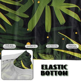 Coastal Armless Futon Cover with Elastic Bottom Tropical Palm Leaves Couch Cover for Futon Washable Sofa Bed Slipcovers Rectangle with Elastic Band Furniture Protector for Home