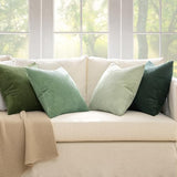 MIULEE Soft Corduroy Decorative Throw Pillow Covers Forest Green 20x20