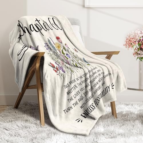 Afterprints 60th Birthday Gifts for Women, Chapter 60 Birthday Blanket, 60 Year Old Bday Gift for Woman, Friend, Sister, Mom, 1966, 60th Birthday Decorations, Turning 60 Throw Blankets 50'' x 60''