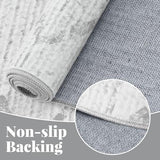 jinchan Runner Rug 3x8 Moroccan Geometric Hallway Area Rug, Geo Grey