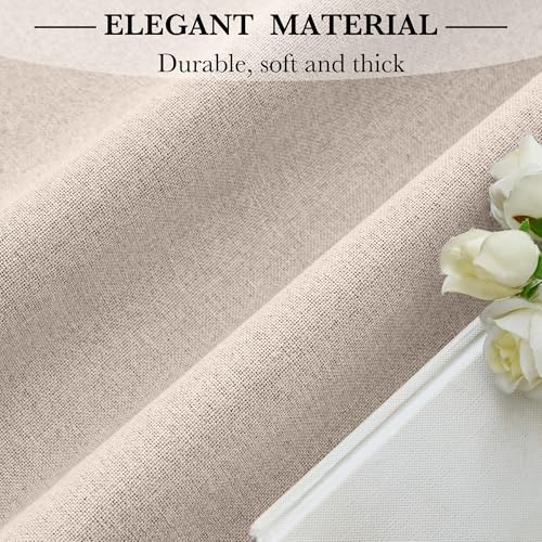 RYB HOME Blackout Doorway Curtain, Privacy Door Curtain for Closet, Thick Linen Thermal Insulated Room Darkening Grommets Drape for Front/Storage Room/Bedroom, Linen, W42 x L80, 1 Panel