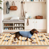 Waterproof 2x6 Runner Rug Non Slip Floor Runners for Dogs, Cute Dachshund