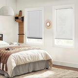 LazBlinds No Tools No Drill Cordless 1" Vinyl Mini Blinds, 100% Blackout Blinds for Indoor Windows, Room Darkening Privacy Window Blinds and Shades for Interior, 22" W x 64" H, White