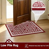 Christmas Indoor Door Mat Washable Red Xmas Dog Muddy Rug 2x3ft
