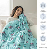 Berkshire Mo Willems® VelvetLoft® Throw Blanket - Super Soft Plush Elephant & Piggie Character Design - Cozy Home Decor, Elephant_Piggie Ice Cream, 50 in x 70 in(Official Mo Willems® Product)