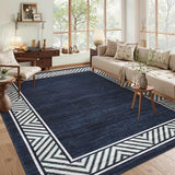 GarveeHome Modern Rugs for Living Room 8x10 Large Bordered Floor Mats