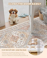 4x10 Runner Rug, Washable Hallway Runner Rug, Orange