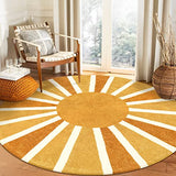 Lahome Boho Round Area Rug - 5Ft Soft Washable Round Classroom Rug
