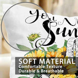 pinata Summer Spring Pillow Covers 18x18 Set of 4, Sunflower Decor Outdoor Pillows Cover, Sunshine Black Plaid for Farmhouse Sofa Couch Indoor Home Throw Case(No Insert)
