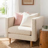 Pallene Faux Fur Plush Throw Pillow Covers 18x18 Set of 2, Luxury Soft Fluffy Cozy Decorative Pillow Covers for Sofa, Couch, Living Room, Blush Pink