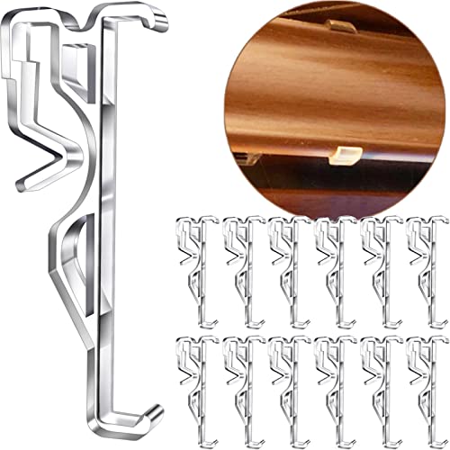 2.5 Inch Valance Clips, Clear Plastic Window Blind Clips for Horizontal Blind Valance (12 PCS)
