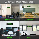 Zgrmbo 16-inch Digital Wall Clock with Remote Control, Large Display Digital Clock with Date, Indoor Temp, Week, 12/24H, Auto Dimming, A Wall Clock Suitable for Living Room, Warehouse, Shop, Gym