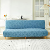 Futon Couch Cover Without Arms, Sofa Cover Armless, Futon Covers Slipcover Twin Queen Full Size, for Living Room, Bedroom (Green,Medium)