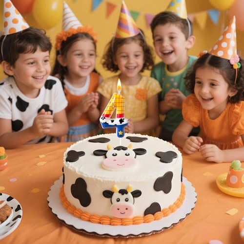 Toys Inspired Game Birthday Number Candles, Cartoon Story Number Candles, Cartoon Cake Decorations, Birthday Decoration Supplies, Suitable for Boys and Girls Party Celebrations (4)