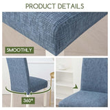 HAOYONG Waterproof Dining Room Chair Cover Set Chair Slipcover Washable Parsons Chair Slipcover Removable Seat Protector for Dining Room Hotel Restaurant - 4 PCS Chair Cover+1 PC Bench Cover