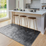 3x5 Washable Area Rug, Gray Solid Area Rugs for Living Room & Bedroom