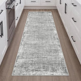 Washable Runner Rug 2x6, Runners for Hallways, Grey Kitchen Rug