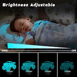 CoolGift Mart Monster Trucks Night Light for Boys, 3D LED Optical Illusion Lamp with Remote Control and Timer, Perfect Christmas and Birthday Gift Idea for Boys, Kids, and Teens