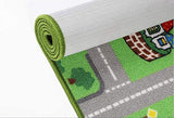 HUAHOO Kids Carpet Playmat, Car Rug for Toy Cars and Trains, Non-Slip Play Mat for Playroom & Classroom (Parking, 32x47in)