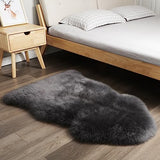 LLB Genuine Sheepskin Area Rug Wool Rug Fur Carpet Fluffy Shaggy Fur Rug for Living Room Kids Bedroom Real Sheepskin Throw Lambskin Rugs Sofa Mat Chair Seat Covers (Carbon Gray, 2 x 3 ft Sheepskin)