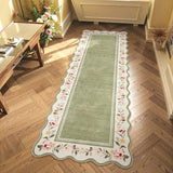 Lahome Floral 2'x 6' Washable Kitchen Runner Rug, Green Bathroom Runner Rug