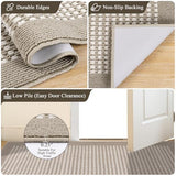 Ileading Laundry Room Runner Rug 2'x6' Non Slip Farmhouse Kitchen Floor Mats with Rubber Backing Machine Washable Beige Indoor Decor Carpet for Doormat Hallway Entryway Petmat Garage Balcony