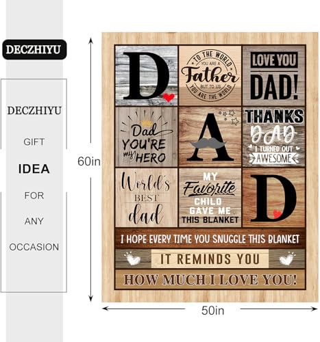 Gifts for Dad from Daughter Son - Fathers Day Dad Gifts for Birthday Valentines Day Christmas - Fathers Gift Ideas - 60"x50" Soft Flannel Blanket Gifts for Him Anniversary