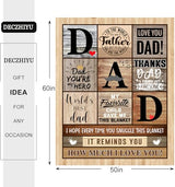 Gifts for Dad from Daughter Son - Fathers Day Dad Gifts for Birthday Valentines Day Christmas - Fathers Gift Ideas - 60"x50" Soft Flannel Blanket Gifts for Him Anniversary