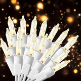 Christmas Lights,100 Count Lights with White Wire,21ft UL Certified Tree String Lights for Indoor Outdoor Christmas Decoration,Home Garden,Party Decorations (Warm White)