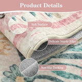 Morebes Boho Hallway Runner Rug 2x6, Pink Floral Kitchen Runner Rugs for Bedroom Girls, Washable Non Slip Super Soft Indoor Throw Carpet for Bathroom Laundry Room Entryway
