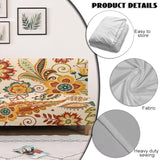 Elastic Fabric Sofa Couch Slipcovers Without Armrest, Furniture Protector for Kids and Pets Futon Slipcover Non Slip Protector Hippie Boho Flowers