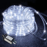 66FT 200 LED Rope Lights for Outside, Plug in Rope Lights Outdoor Waterproof with 8 Modes, Connectable Clear Tube Lights for Indoor Bedroom Garden Backyard Patio Pool Tree Decorations, Cool White