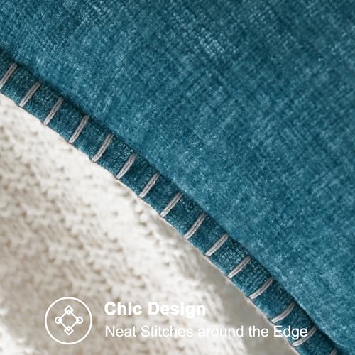 CaliTime Decorative Couch Throw Pillow Covers 20 X 12 Inches Ocean Blue