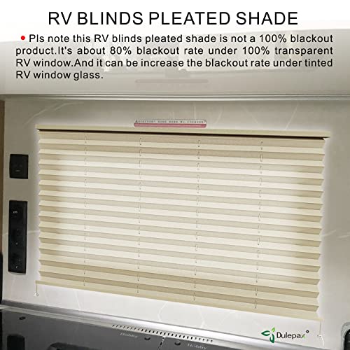 Dulepax RV Blinds,RV Pleated Shades,RV Blinds Pleated Shades, 32" W x 24" L Cappuccino RV Window Shades,Camper Blinds,RV Window Blinds for RV Camper Travel Trailers Motorhome's Window