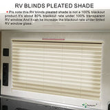 Dulepax RV Blinds,RV Pleated Shades,RV Blinds Pleated Shades, 32" W x 24" L Cappuccino RV Window Shades,Camper Blinds,RV Window Blinds for RV Camper Travel Trailers Motorhome's Window