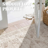 8x8 Square Washable Area Rug: Large Soft Indoor Living Room Rug Ivory Beige
