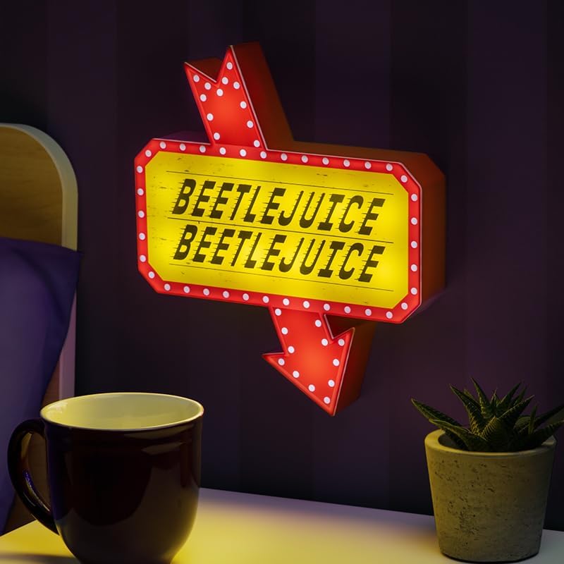 Paladone Beetlejuice Icon Accent Light - Officially Licensed Merchandise from Iconic Retro Horror Movie, Spooky Room Decor and Gift, Gothic Bedroom Accessory and Nightlight for All Ages