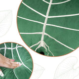 AELS Set of 2 3D Leaves Decorative Throw Pillows, 23.6"& 19" Alocasia Frydek Plush Pillow Set for Plant Lovers Garden Lovers, Living Room Bedroom Nursery Decor, Light Green & Dark Green